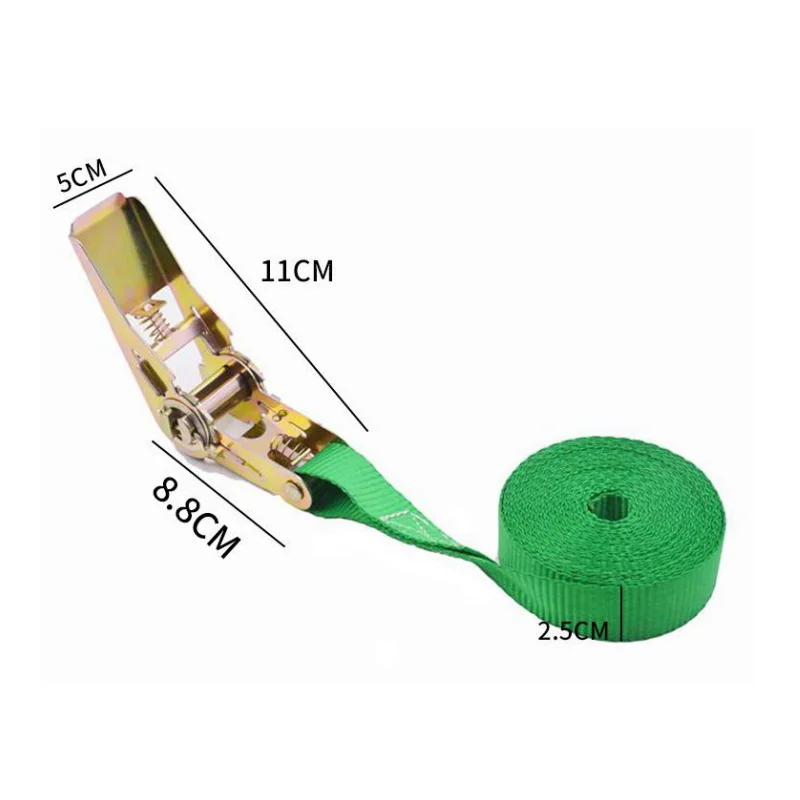 3m Cargo Strap Ratchet Tensioner Freight Car Fixed Tightener Tighten Rope For Luggage Goods Transportation Outdoor Camping image 5