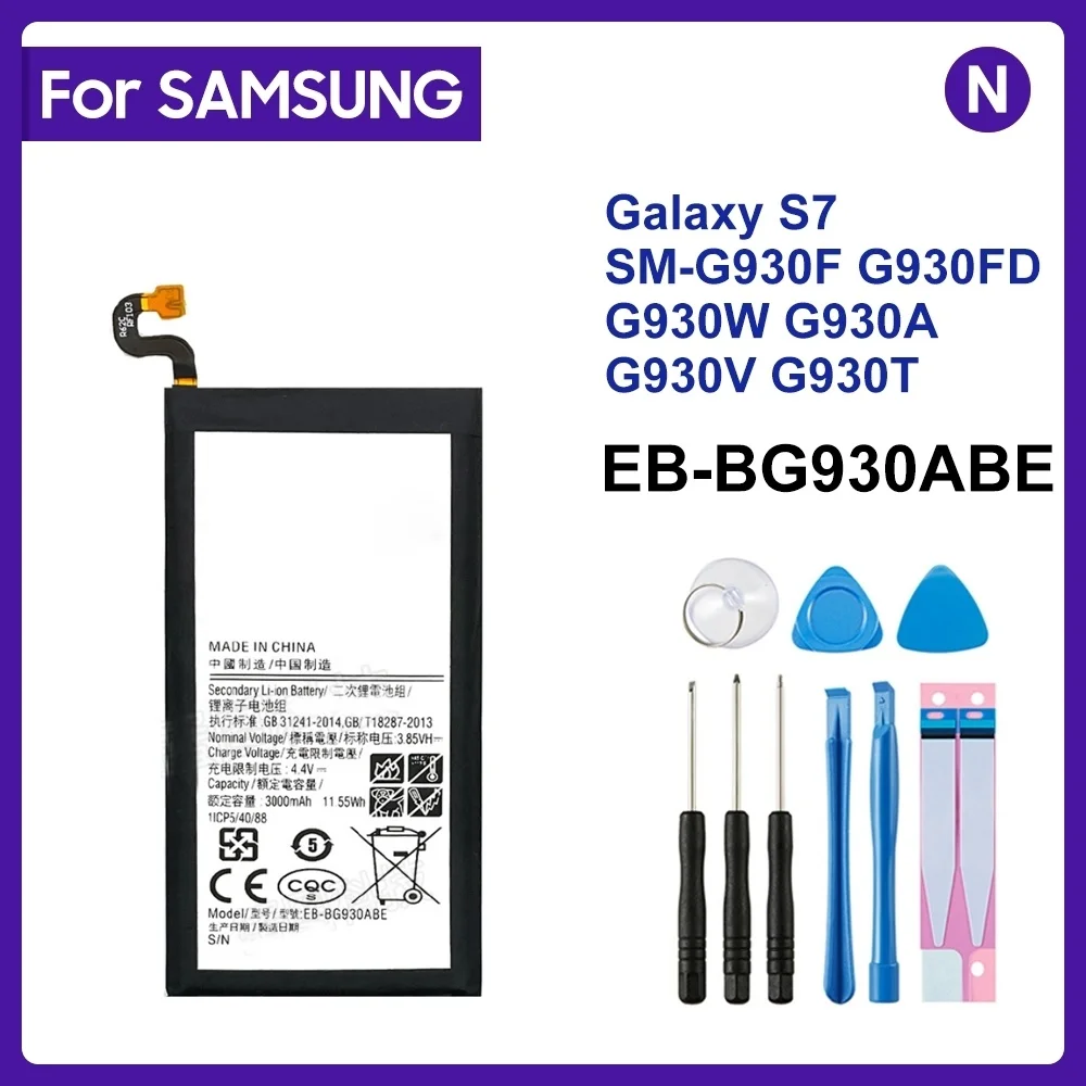 Pour SAMSUNG EB-BG930ABE 3000mAh Batterie Pour Samsung Galaxy S7 SM-G930F G930ineau G930W G930A G930V G930T G930ineau G9300