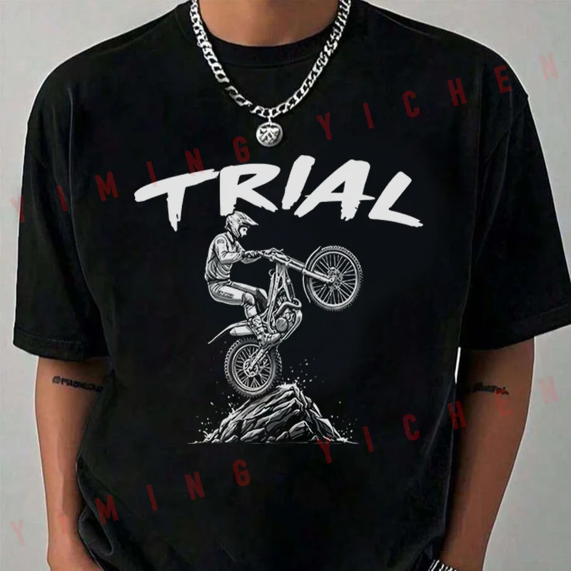 Camiseta gráfica Trial Extreme Moto Acrobatic Motorsport para hombre, ropa deportiva informal a la moda de verano, camiseta superior