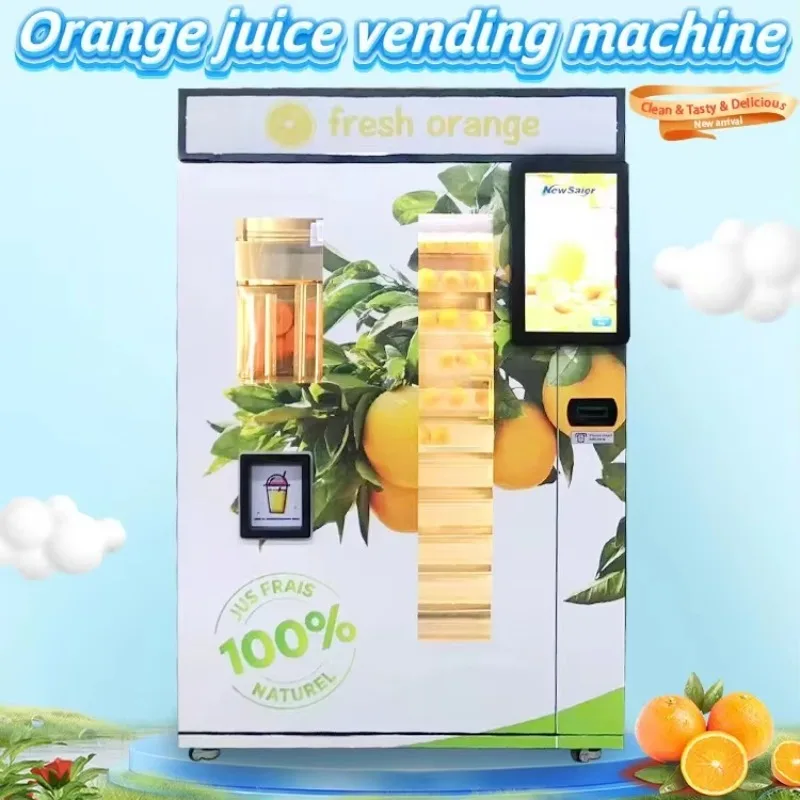 Smart Payment Orange Juice Vending Machine with SDK Function Touchscreen Display High Capacity Fast Service Customized