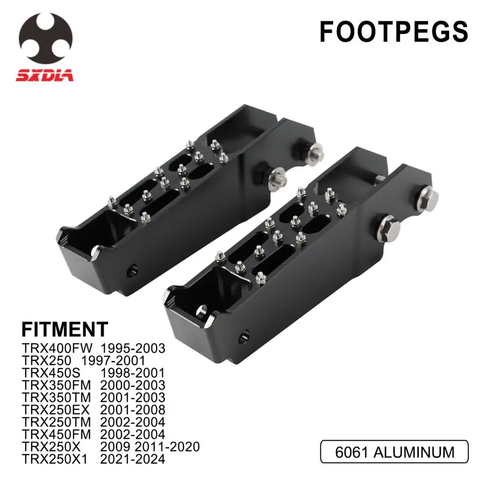 

ATV Foot Pegs Footpeg Pedal Footrest Feet Rests For Honda TRX250 TRX250X TRX150S 350FM 350TM 250EX 250TM 400FW 450FM Aluminum