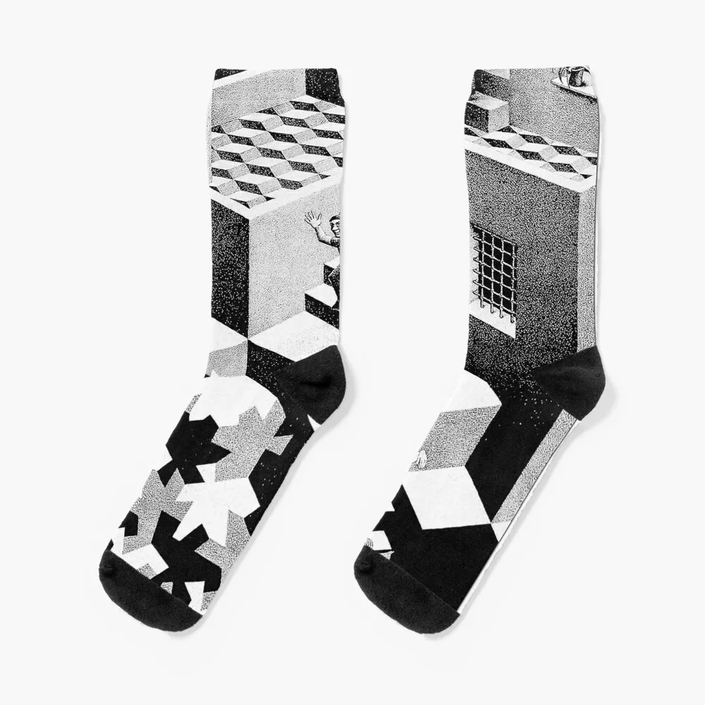 

M.C. Escher artwork Socks heated winter thermal Heating sock Ladies Socks Men's