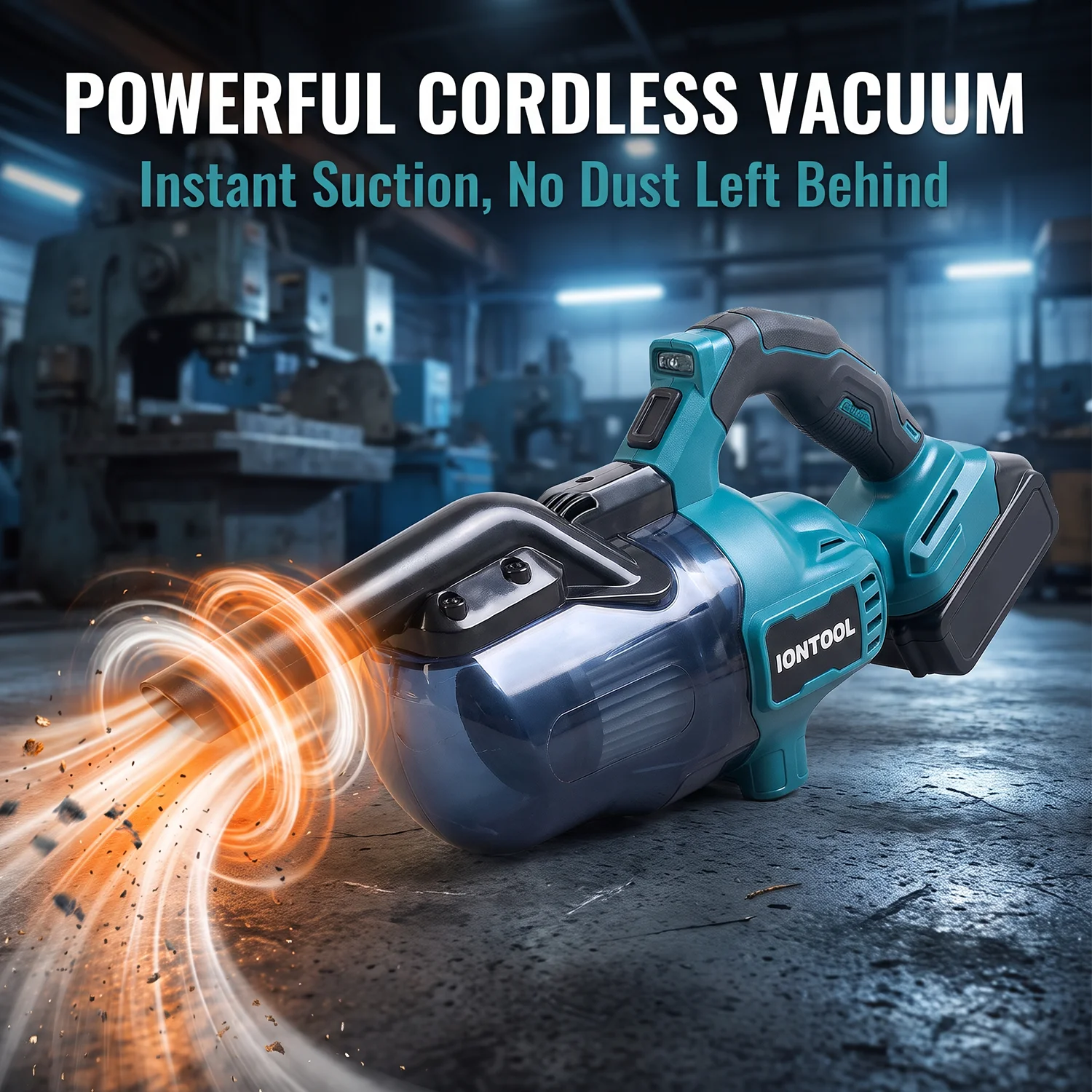 IONTOOL Brushless Cordless Vacuum Cleaner Bare Unit Large Cup Steady Airflow Indoor Space Daily Debris Cleaning Power Tool