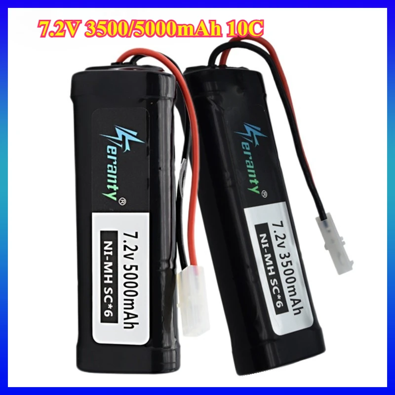 

7.2V 3500mAh/5000mAh SC Ni-MH Battery for RC Toys Tank Car Airplane Helicopter with Tamiya Connectors 1/16 7.2v Battery