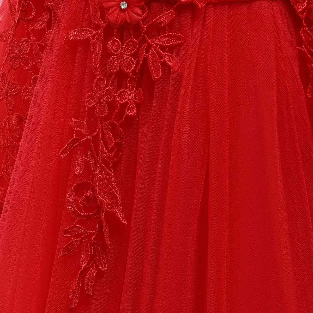 Vestido de dama de honra de menina de flor, vestido de comunhão de princesa de festa de aniversário de bola de celebração de renda vintage, vestido de dança boêmio de flor