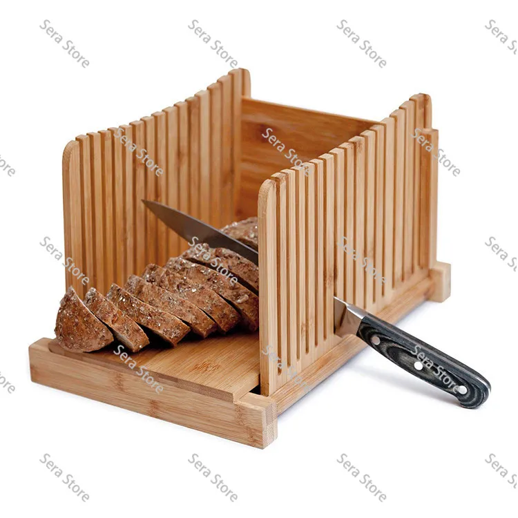 Bamboo Bread Cutting Rack, Bread Tray Baking Supplies Multi-function Drawer