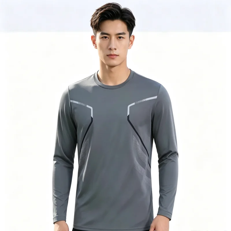 Short sleeved T-shirt men's quick drying clothes fitness clothes high elasticity training casual sports style 2026 men's quick d