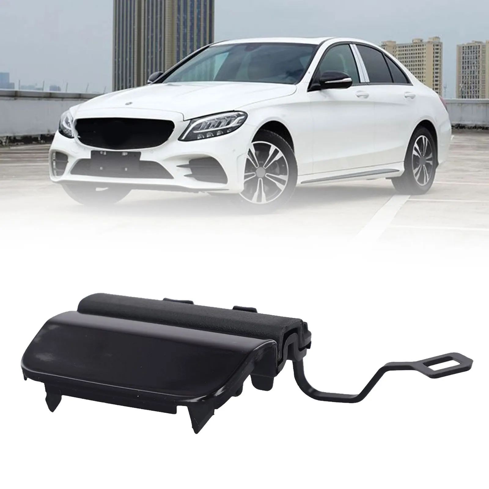 C43 Sport Tow Hook Cover Rear Bumper Tow Eye Hook For Car Replacement Without Paint Plastic Material Seamless Fit