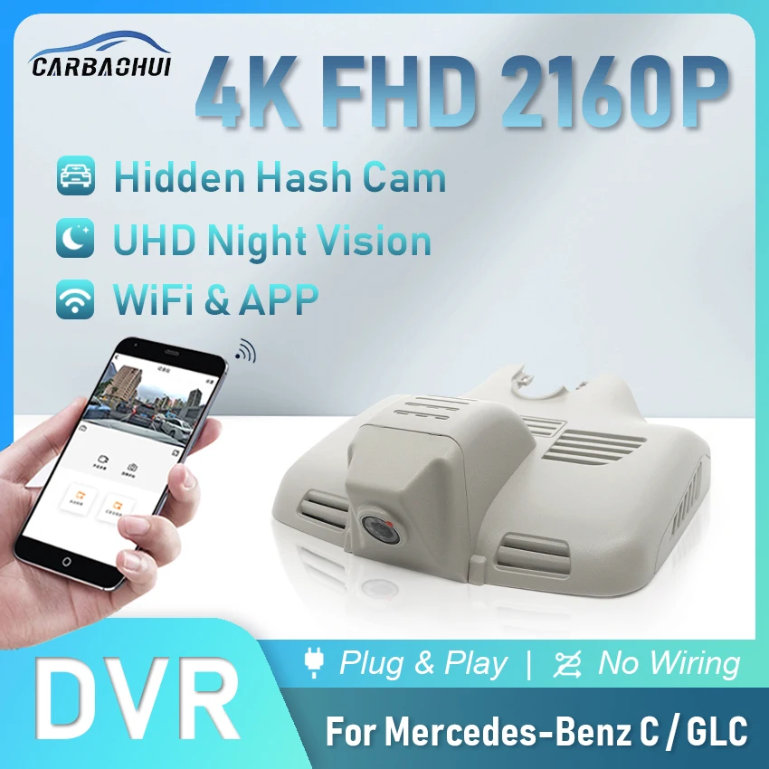 

4K 2160P Car DVR Plug and Play Dash Cam Camera UHD Night Vision Driving Video Recorder For Mercedes-Benz C GLC Class C260 C300