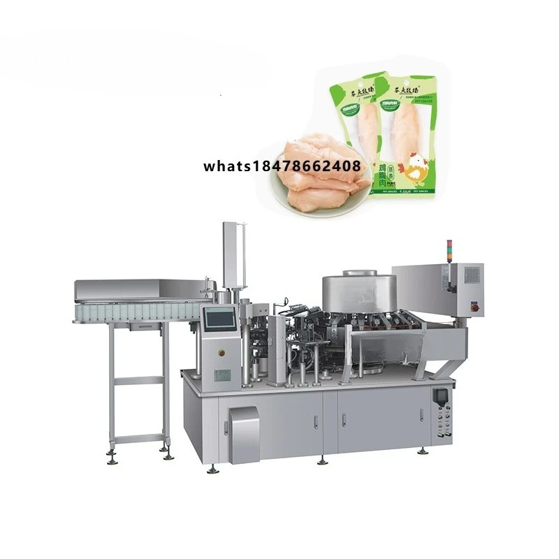 Cheese Block Cheese Stick Mozzarella Cheese Automatic Rotary Premade Bag Vacuum Packing Machine Food Wrapping Filling