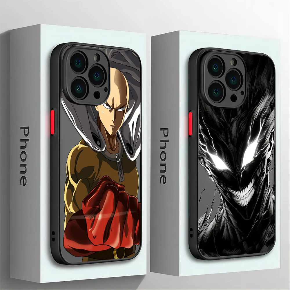 ONE PUNCH-MAN Garou Phone Case For iPhone 15 14 13 12 11 Mini Pro Max X XR XSMax 7 8 Plus Matte Transparent Back Cover