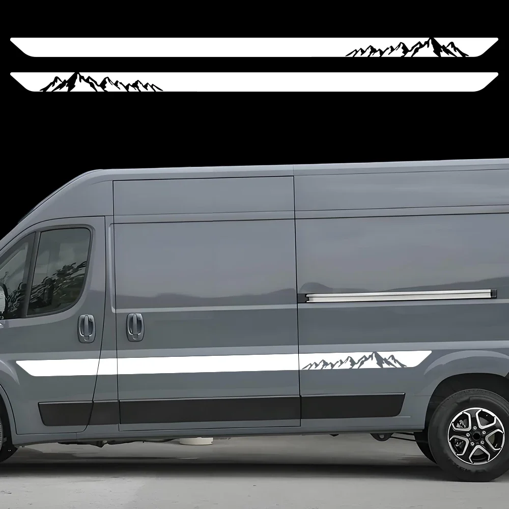 

Наклейки на боковую полоску автомобиля для Fiat Ducato L3 L4 (2006-On) Camper Motorhome Van виниловые наклейки для украшения горного дерева аксессуары