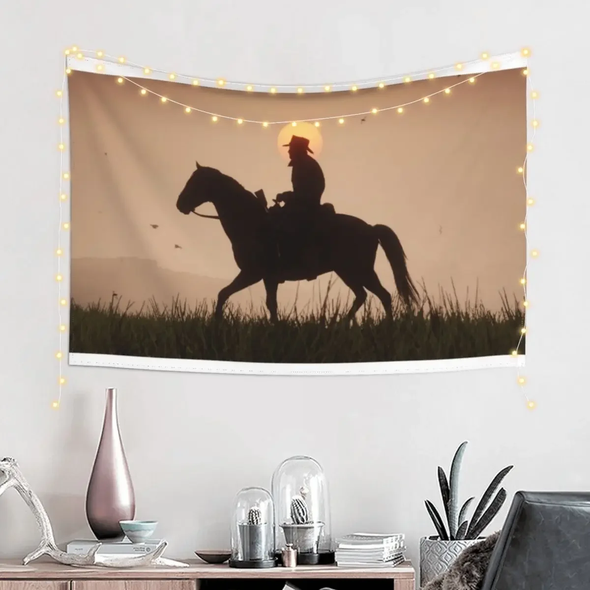 Arthur Morgan Strolling On A Horse Tapestry Living Room Decoration Wall Decor Hanging Wall Decorations Tapestry