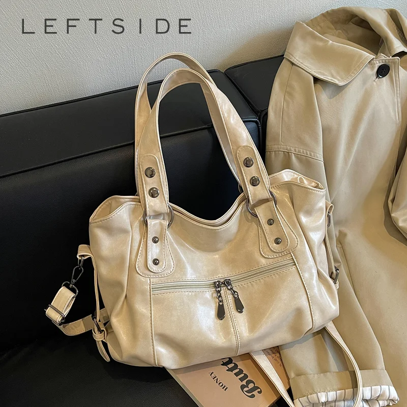 Women Soft PU Leather Tote Bag Solid Color Crossbody Bags 2026 Female New Work Office Travel Shopping Handbags and Purses