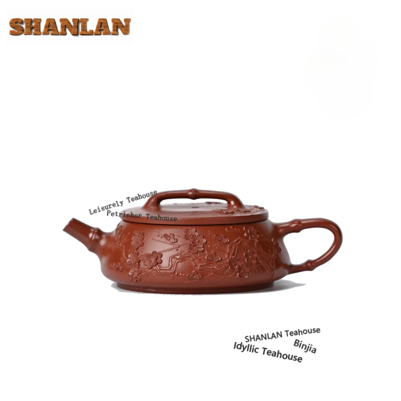 

100ml High-end Yixing Purple Clay Teapots Handmade Engraved Plum Blossom Pot Raw Ore Dahongpao Mud Kettle Zisha Tea Set Cha Gift
