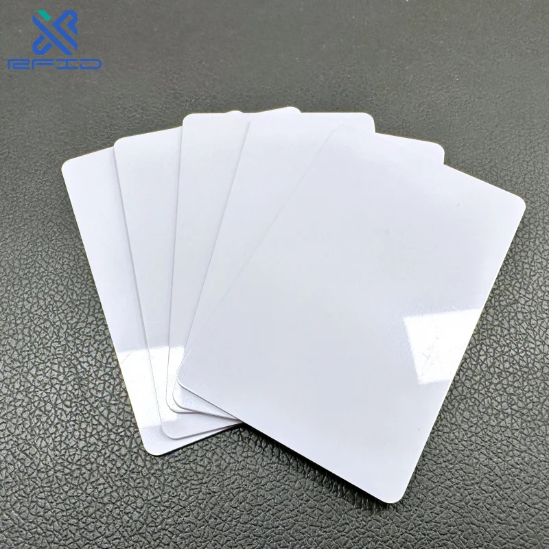 100PCs a lot cr80 ready stock plastic white Black Pink red blank printable PVC hotel key access control card with NFC chip