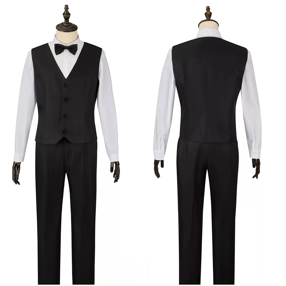 Movie Folie a Deux The Joker Cosplay Costume Arthur Fleck Black Suit Classic Clown Uniform Men Halloween Party Carnival Outfits