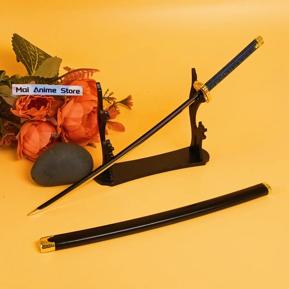 8.6인치 애니메이션 엘든 카타나 문 블레이드 닌자 나이프 오리지널 사무라이 검 금속 검 스틸 실제 크기 일본 카타나 장난감 선물