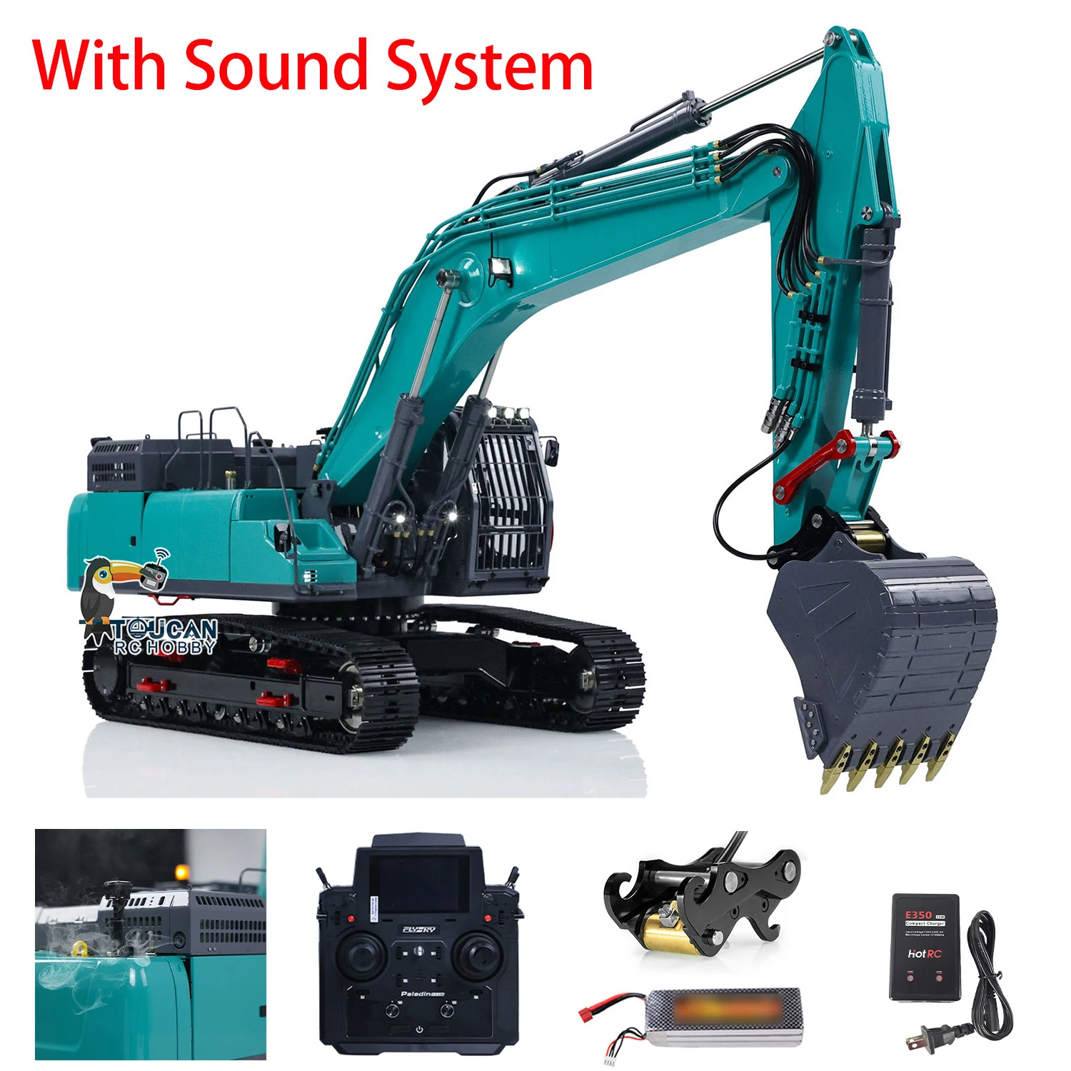 1/14 LESU AOUE-SK500 RC Hydraulic Excavator RTR Radio Control Digger Ready to Run Construction Sound Light Cars Vehicle THZH1947