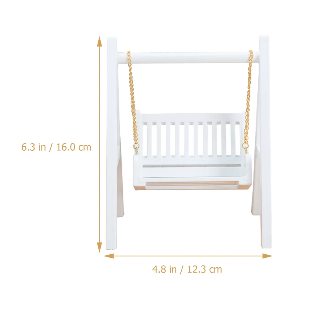 Miniaturschaukel Mini Gartenschaukel Puppenhaus Schaukel Möbel Hausmöbel Miniaturschaukelmodell