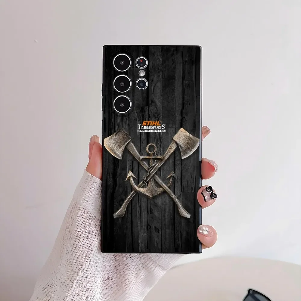 S-STIHLs بالمنشار مسجل جراب هاتف متجمد عدم الانزلاق غطاء كامل حقيبة لهاتف سامسونج غالاكسي S25 S24 S23 S22 S21 S20 الترا بلس 5G