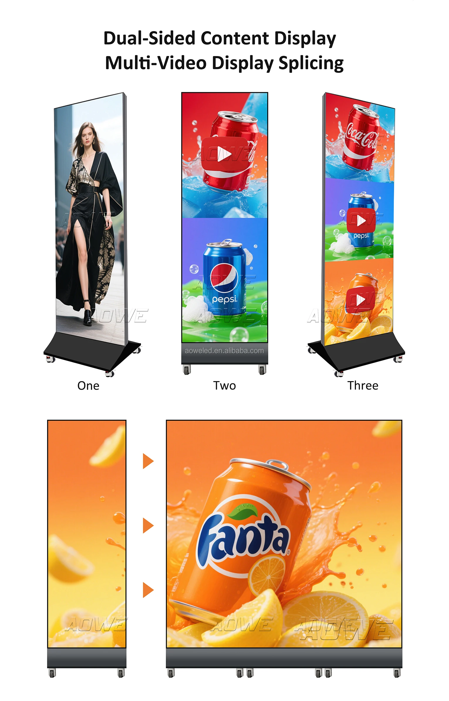 P1.86 P2 P2.5 Portable LED Display Board Foldable Indoor LED Video Wall for Poster and Banner