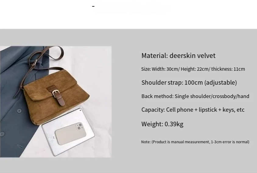 FOUR ONE Nicchia Pelle Scamosciata Donna Nuova Moda Grande Capacità Spalla Crossbody Tote Bag_voghion.com