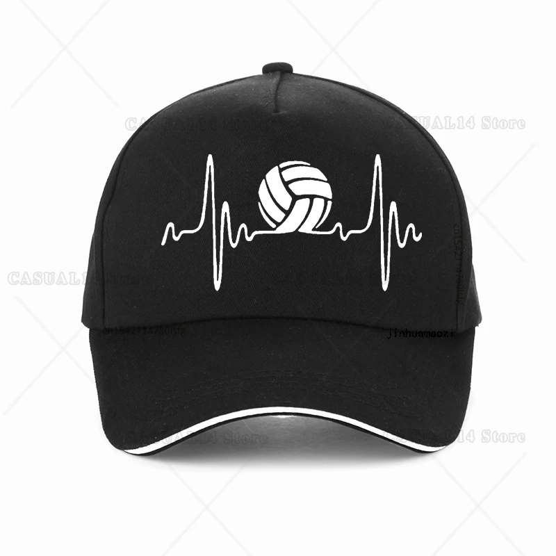 

Heartbeat Volleyballs Harajuku Pop Baseball Cap Fashion Volleyballs Athlete Sunhat Casual Adjustable Snapback Hats Bonnet