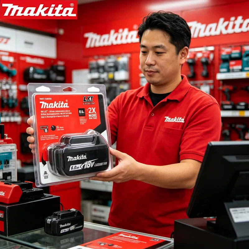 

Makita 18V 6.0Ah Battery Original Lithium ion Rechargeable Battery 18V 6000mAh Replacement Battery BL1860 BL1850 BL1860B