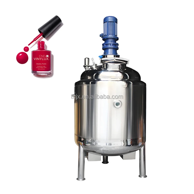 100L Liquid Mixer Tank Heating Stainless Steel Mixing Tank With Agitator Jacketed Heater Blending Homogenizer Tank
