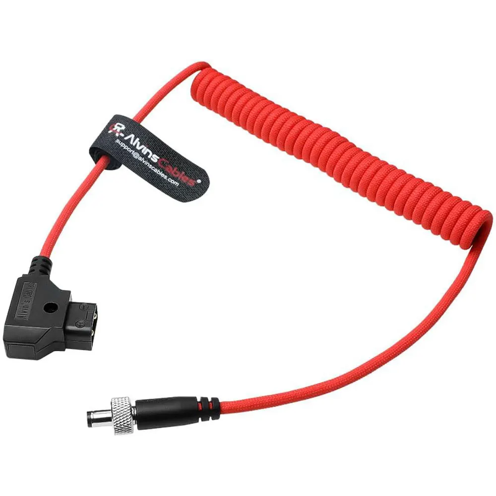 Obrázek 6: Alvin's 12V d-tap aretace kabel - 2.1mm stočený adaptér pro atomos/ninja V (45cm)​