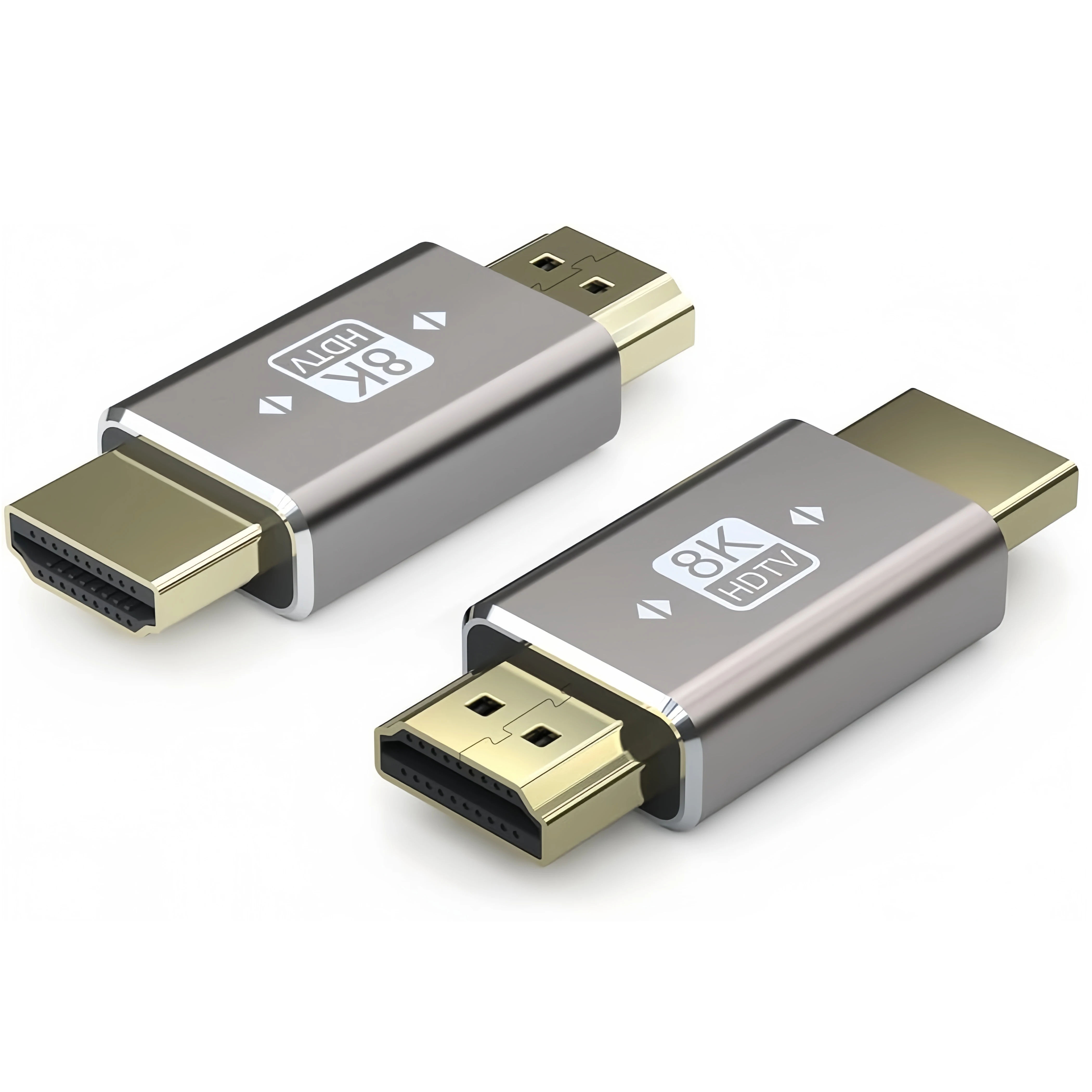 10 Uds. Conector adaptador HDMI macho a macho chapado en oro 8K 60Hz adaptador HDMI 2,1 de 180 grados Compatible con ordenador portátil Mon