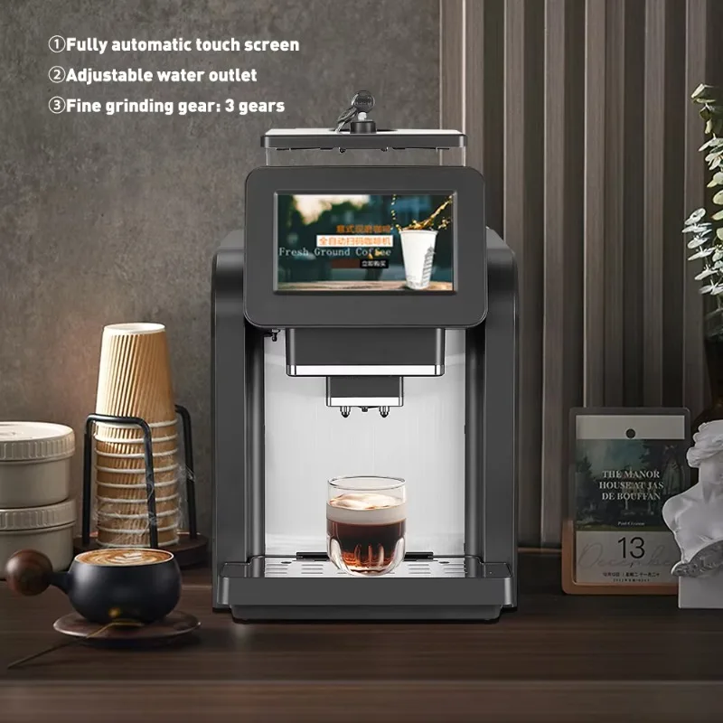 

Home Touch Screen Electric Fully Automatic Kaffeemaschine Cafetera Profesional Commercial Smart Coffee Maker Espresso Machines