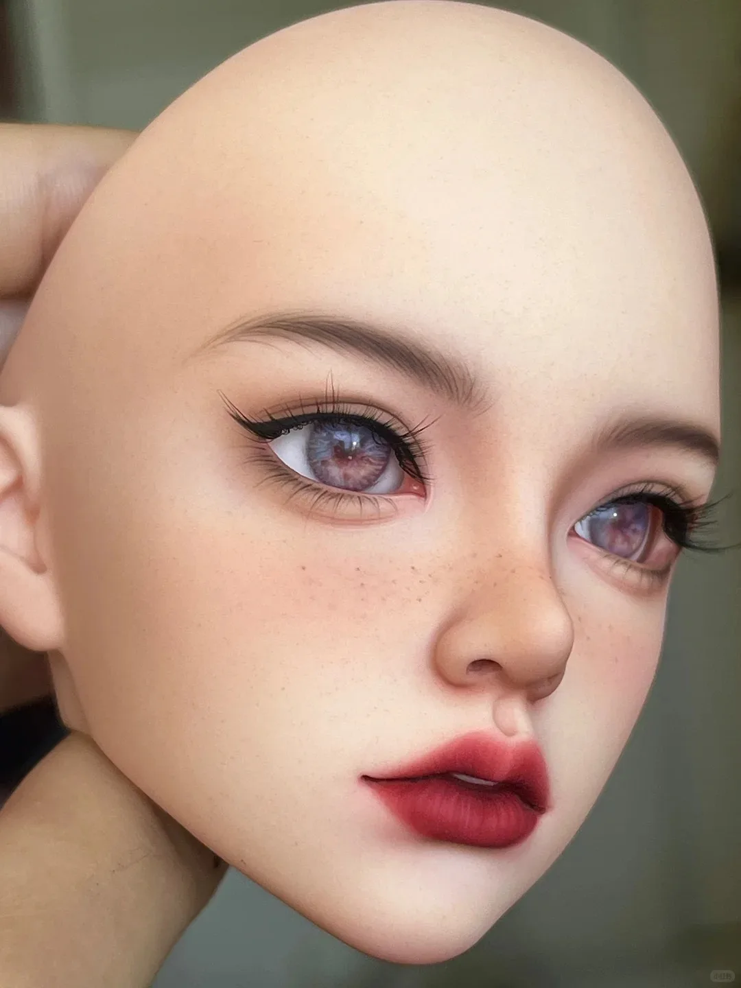 1/3 mari BJD Doll Testa singola Landoudou Testa di trucco di alta qualità Carino Bailu per ragazze e ragazzi Solo la testa della bambola in vendita