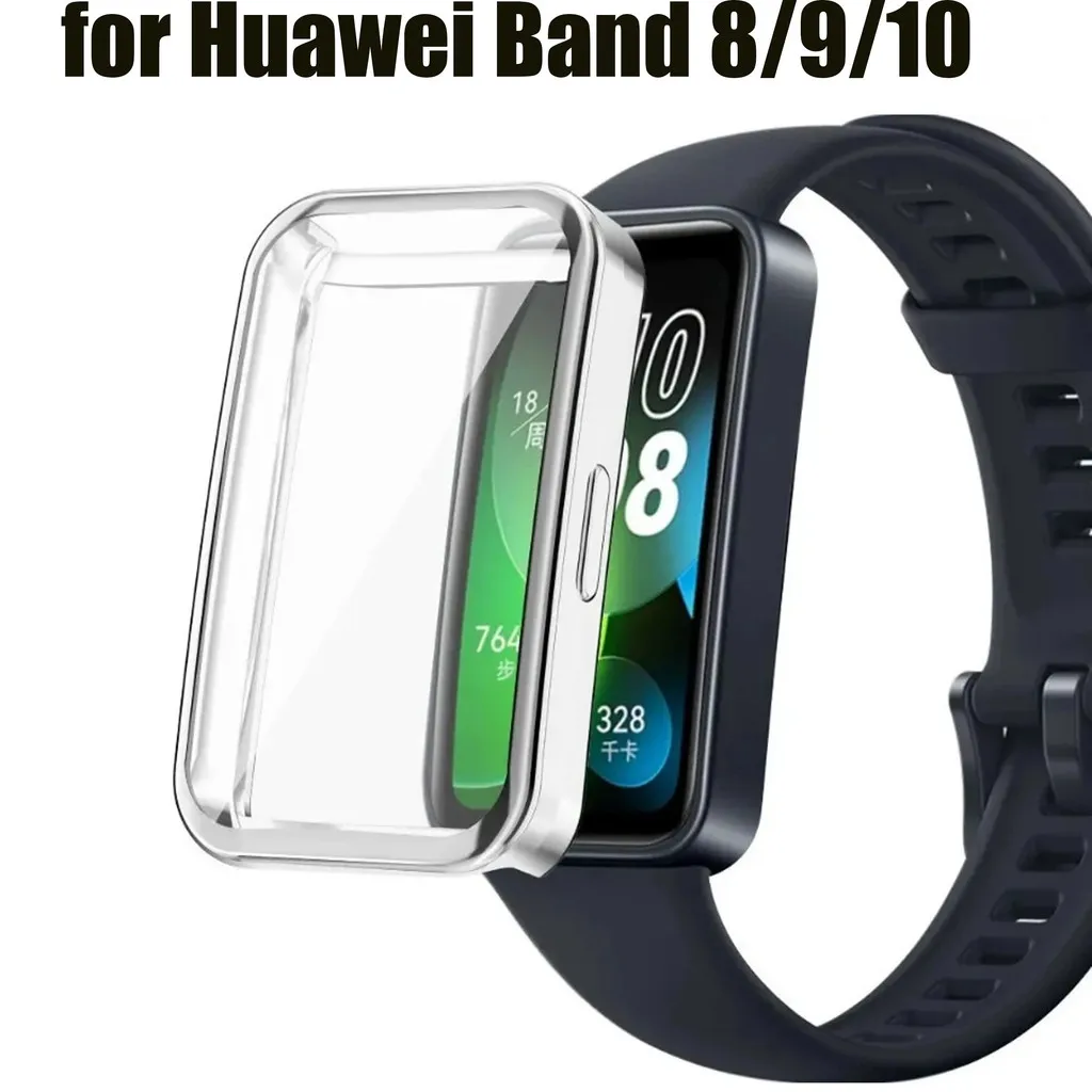 Корпус из ТПУ для Huawei Band 10 9 8, защитная пленка для экрана, бампер, противоударный защитный чехол для Huawei SmartBand 9 10