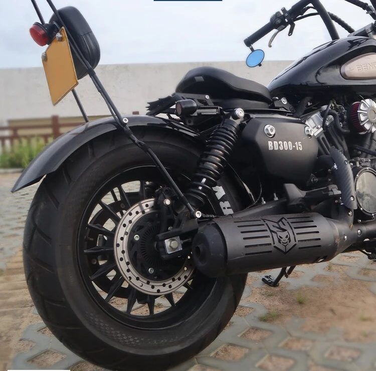 Applicable to Jinjila gray stone BD300 short tail modification extended rear fender accessories bobber retro long mud tile