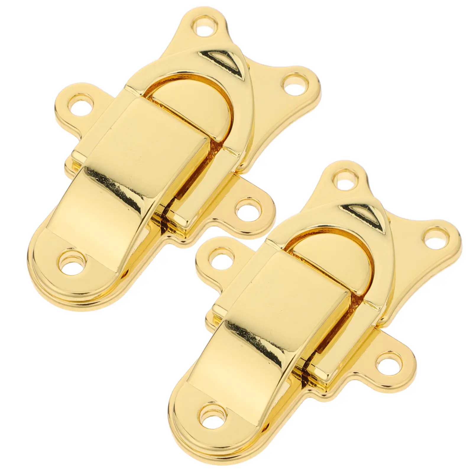2Pcs Retro Metal Box Latch Duckbilled Toggle Clasp for Jewelry Box Wooden Case Toolbox Cabinet Steamer Trunk Guitar Case