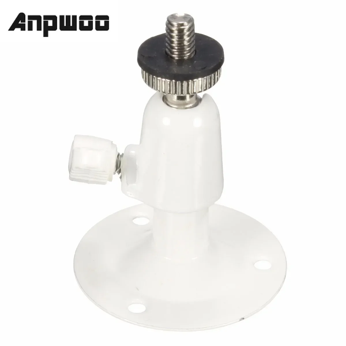 ANPWOO 1 Pcs 90 degree Metal Wall Mount Rotating Ceiling Bracket Stand Holder For CCTV Surveillance Security Camera White