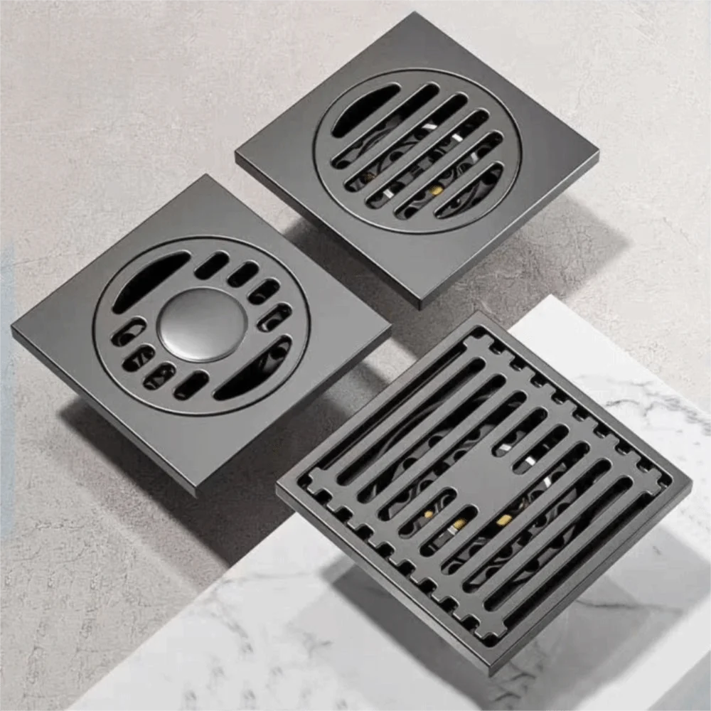 Anti-Odor Stainless Steel Floor Drain Thickened Dual Use Drain Valve Cover All Copper Drain Core Universal Bathroom Drain Plug