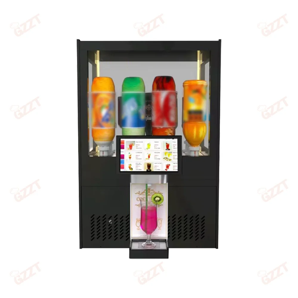 13 Bottles Ingredients Bartesian Alcohol Cocktail Beer Drink Beverage Mixing Dispensing Freezer Machine Build in Payment System