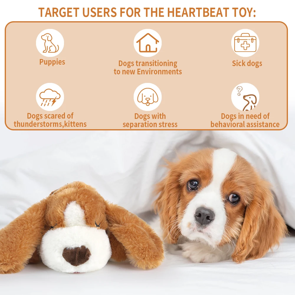 Plüsch-Hundespielzeug mit Halloween-Motiv und Herzschlagfunktion, pädagogisches, reichhaltiges Geburtstagsgeschenk für Hunde, Verhaltens-Trainingshilfe – Detail 6