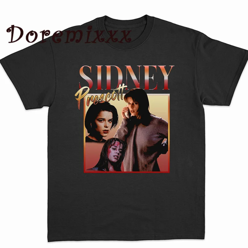 90s SIDNEY PRESCOTT T-Shirt Unisex 90s Vintage Tshirt Mens Womens Cotton T-Shirts Scream Horror Funny Hip Hop Streetwear