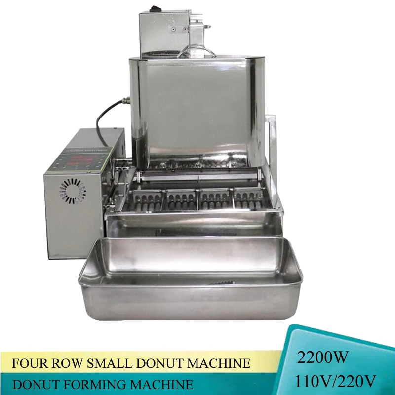 Four-Row Electric Heating Doughnut Machine Commercial Stainless Steel Multi-Function Automatic Doughnut Fryer Machine