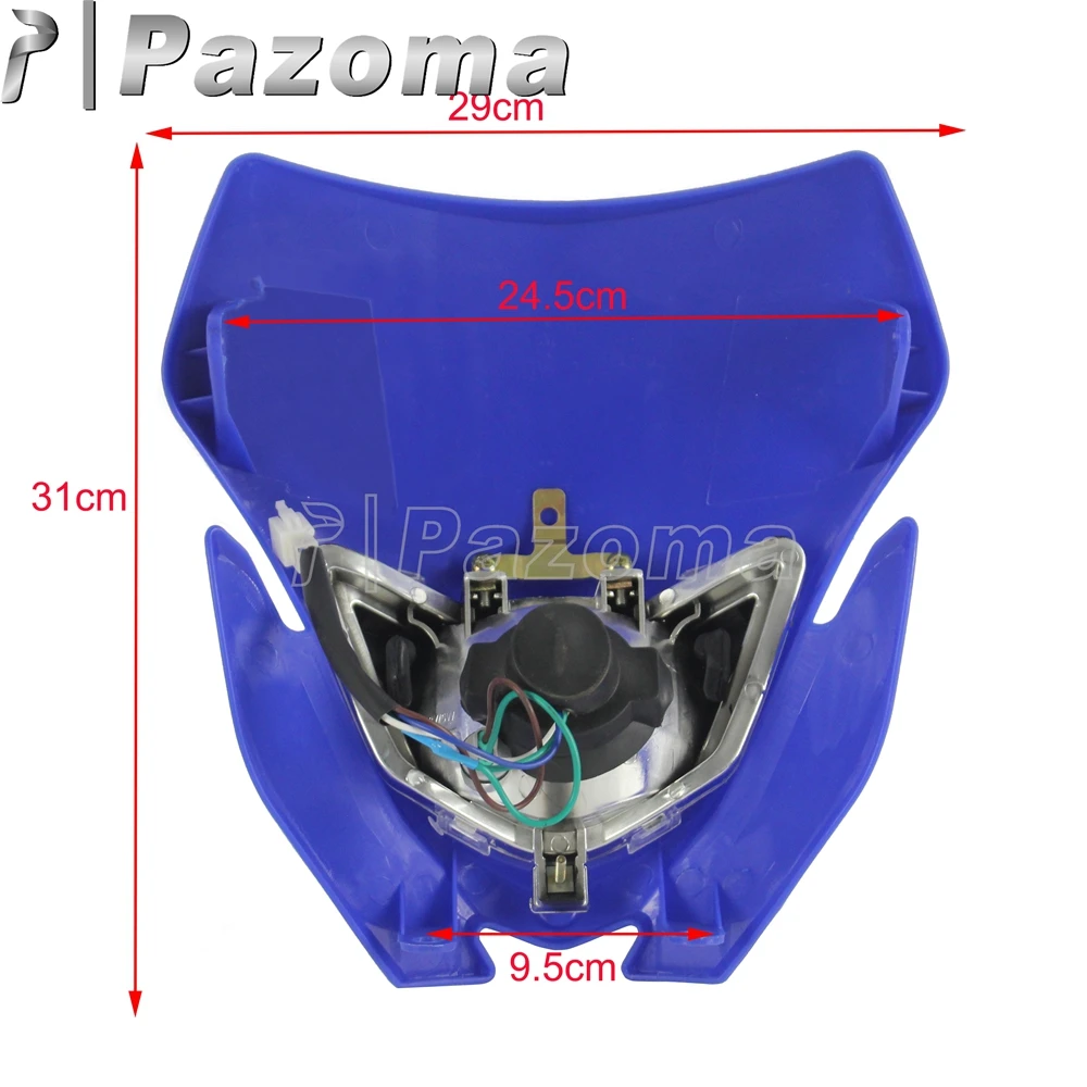 Blue Motocross Headlight Head Lamp Lights Front / Rear Mudgaurd Fender For Yamaha WR TTR YZ YZF 90 125 230 250 450 Dirt Bikes