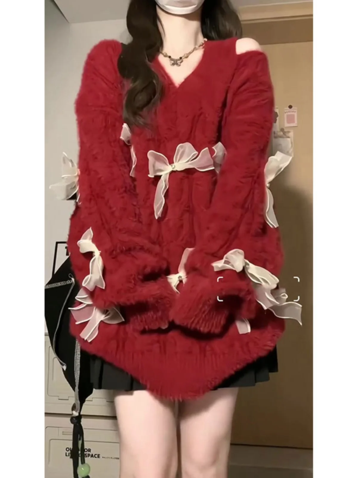 Red Bowknot Oulder …