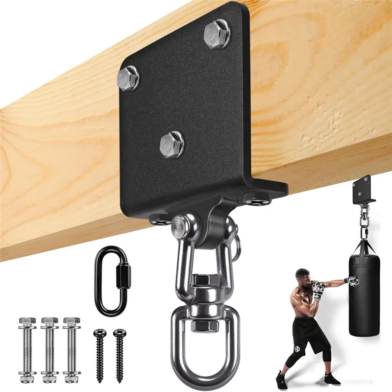 Punching Bag Hanger For Heavy Bag  Mount Hardware 360° Rotation Boxing Bag Ceiling Mount I-  Mount Hooks-ABJQ