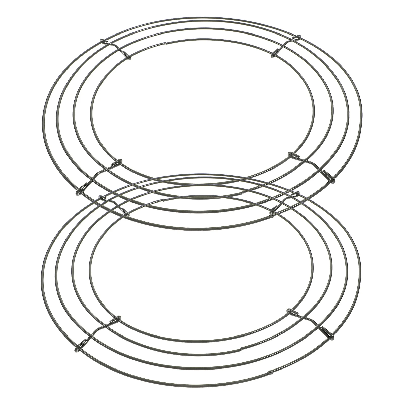 

2pcs Metal Wreath Frame Round Wire Wreath Forms For Crafts Diy Floral Arrangement Frame Holiday Decor Backdrop Stand For Home