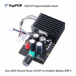 Tda7377 Digitaal Geluid Eindversterker Bord 30W * 2 Dc 9-18V Stereo Audio Amp 3.5Mm Aux XH2.54-3P Voor Auto Luidspreker Subwoofer