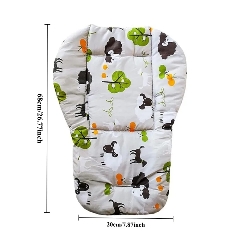 Baby High Chair Cushion High Chair Pad Seat Cushion Soft Baby Dining Chair Liner Mat Animal Cartoon Lightweight Breathable