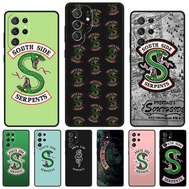 Riverdale South Side Serpents phone case For Samsung Galaxy S24 S23 S22 Ultra Note 10 20 Plus S8 S9 S10 S20 S21 FE Cover